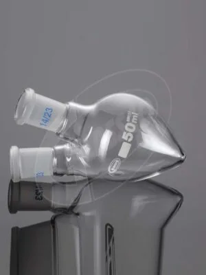 3.3 Boro Pear Shape Flask With Two Neck, DIN