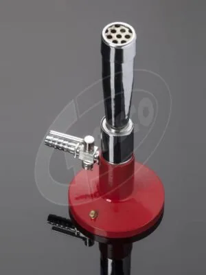 Buy Now Burner, Meeker, DIN, Chrome Plated, Red Painted, With Stopcock