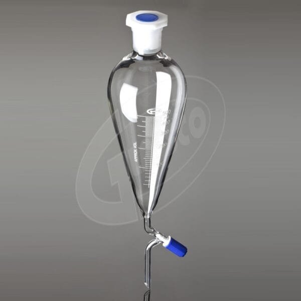 Order Separating Funnel, Squibb Shape, With Graduation, With PE Stopper, ISO