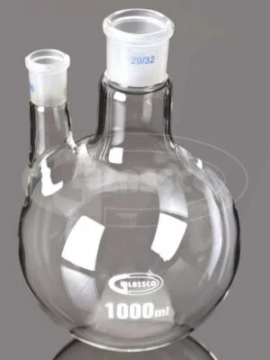 flasks, round bottom, 2 Neck Parallel