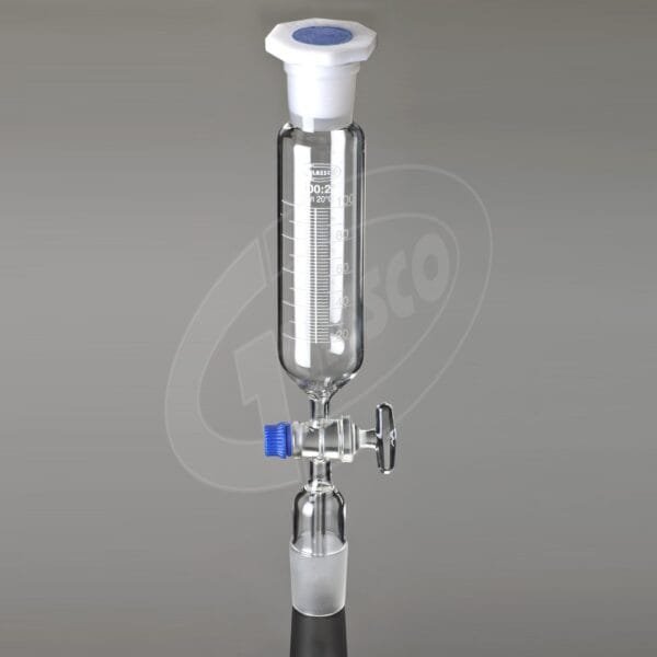 Order Boro 3.3 Dropping Funnel, Cylindrical With Stem Inside Cone, Solid Glass Stopcock,