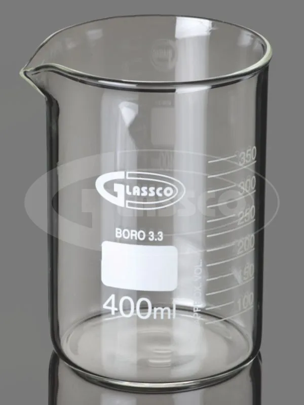 Borosilicate Clear Glass Beaker, Low Form With Spout