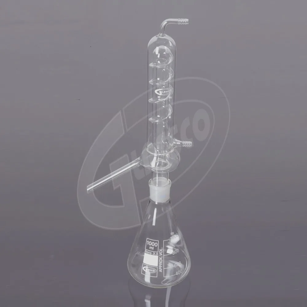 Buy 3.3 Boro 1000ml Distilling Apparatus, Compact with Friedrichs Condenser, Interchangeable joint