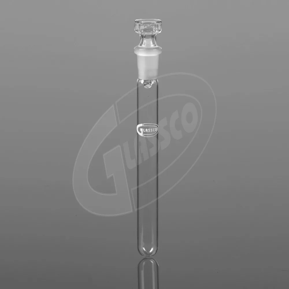 Borosilicate Test Tube With Interchangeable Penny Head Glass Stopper