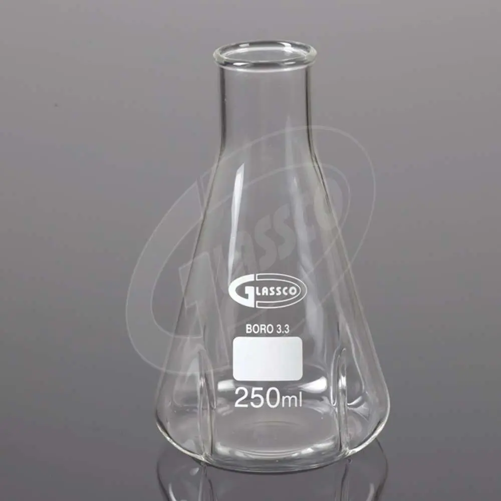 Borosilicate Glass Erlenmeyer Flask, 3000 ml, 600 ml Graduations