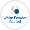 white powder coated