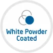 white powder coated