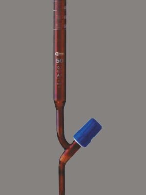 Burette, Amber with Boroflow stopcock, Class A 113.524.02A