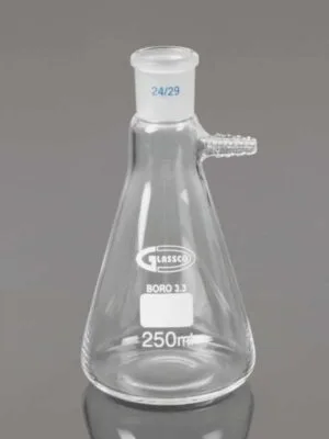 Flask, Buchner, plain side arm and ground socket 074.205.01B