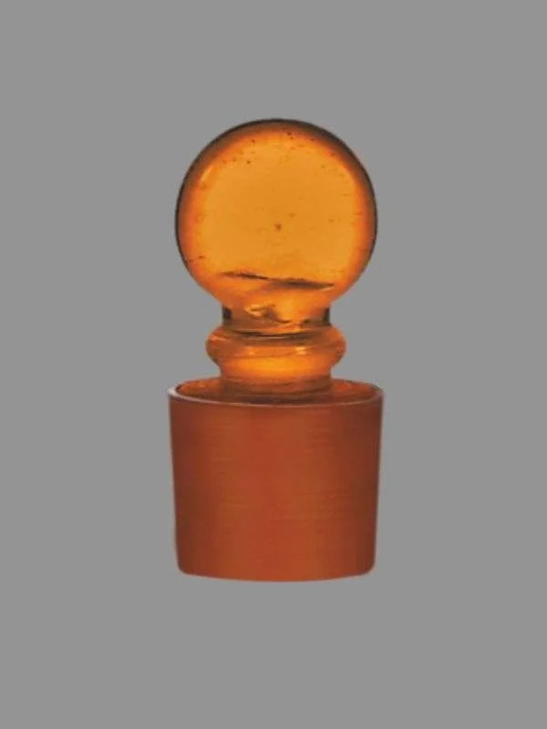 Stopper, Amber, Solid Penny Head 012.278.02